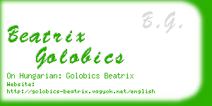 beatrix golobics business card